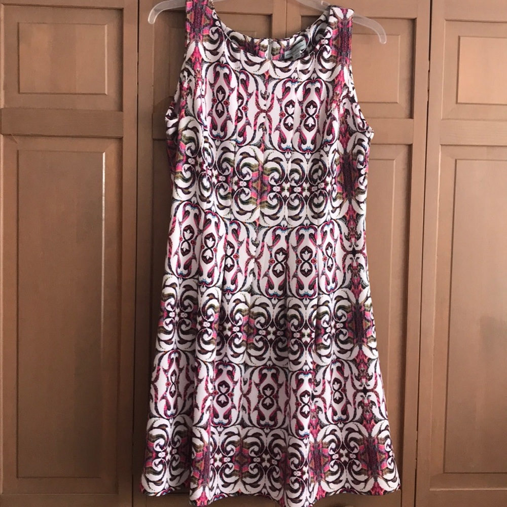 Multicolor Scuba Dress with Graphic Print